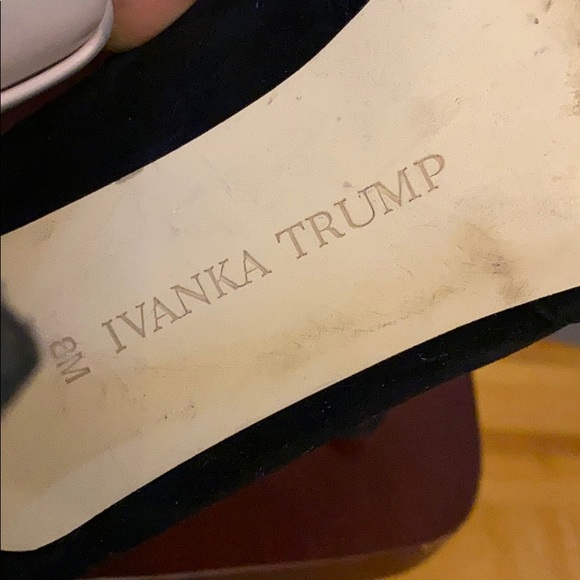 Ivanka Trump Black Suede Lace Up Pumps - Picture 6 of 7